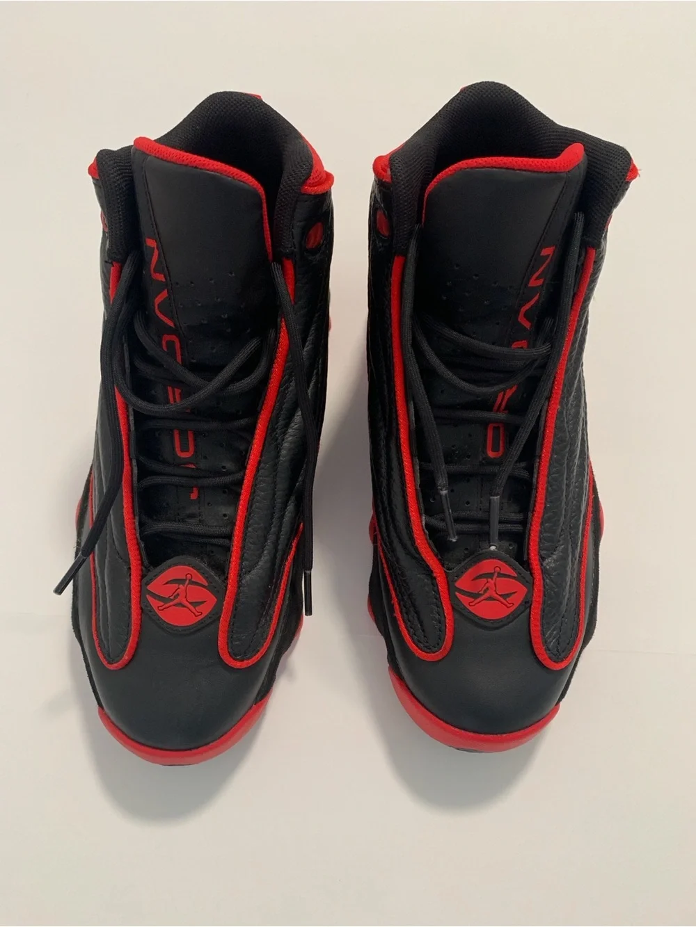 Jordan High-Top Sneakers in Black and Red